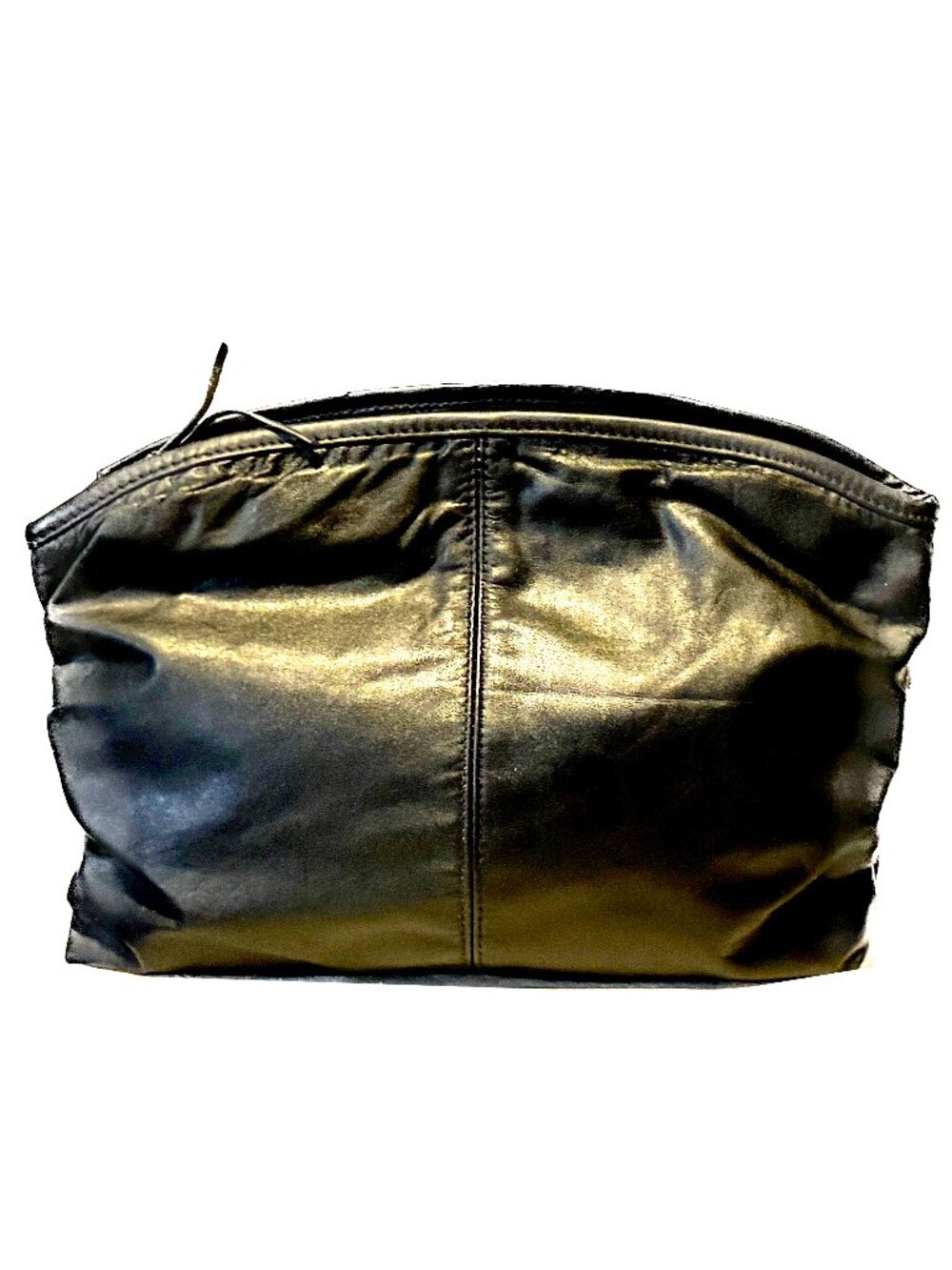 70s Era Nappa Leather Clutch, in Black, by Paul Harris